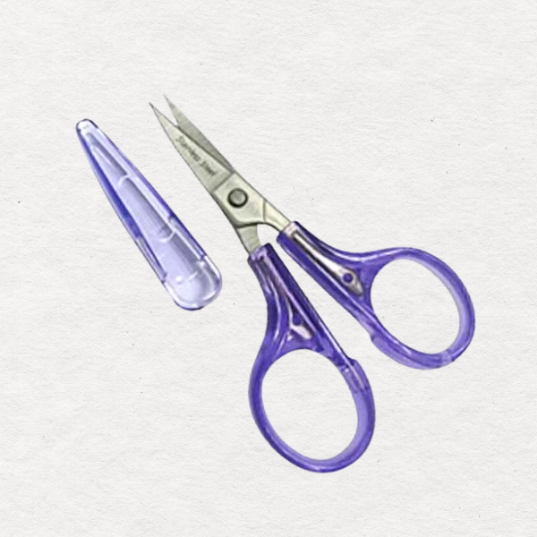 Curved Lavender Cotton Candy 3.5" Embroidery Scissors