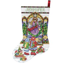Stained Glass Stocking Cross Stitch Kit