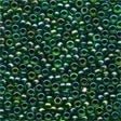 Glass Seed Beads Emerald Rainbow