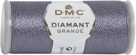 DMC Diamant Grande Metallic Thread G317 Anthracite Grey
