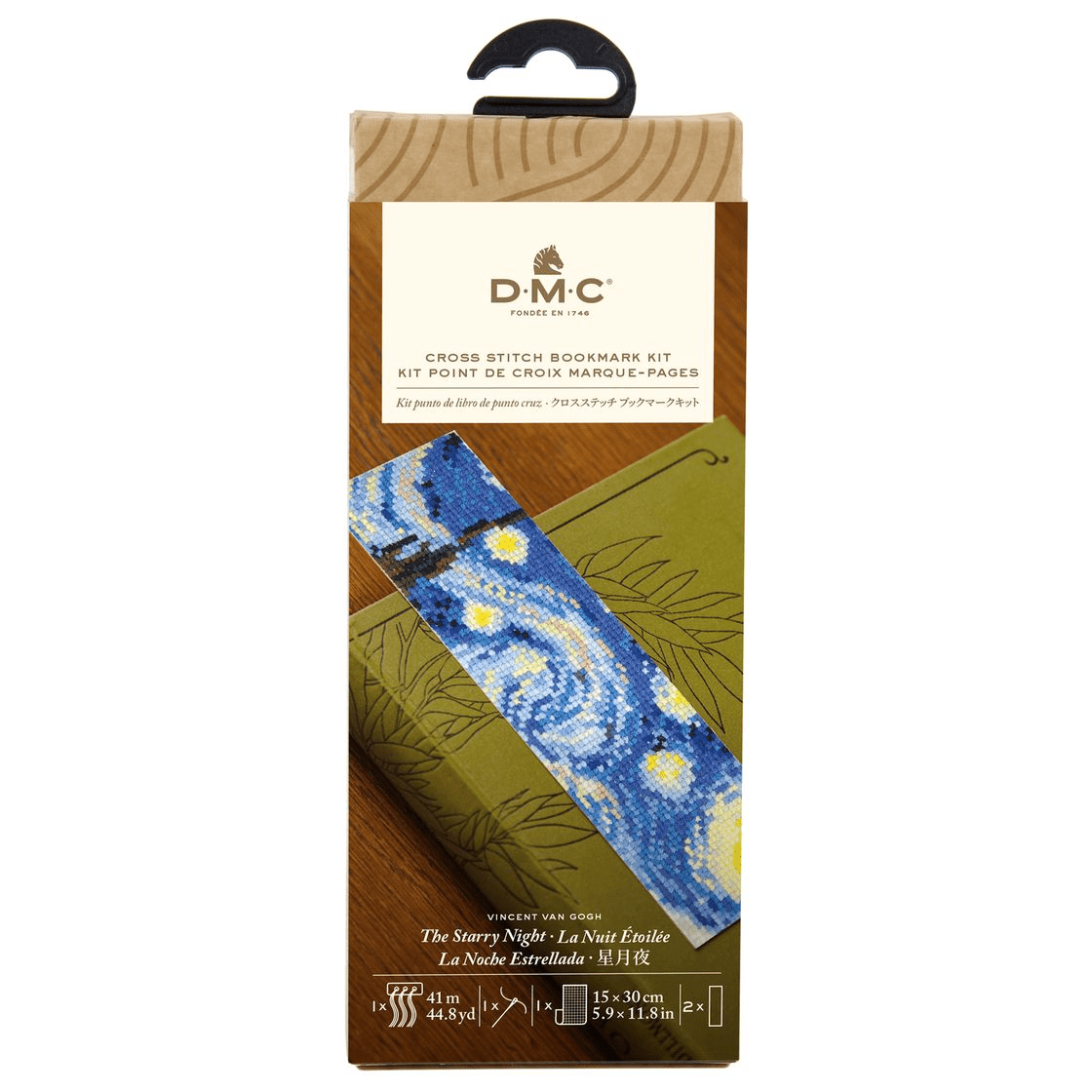 Van Gogh Starry Night Cross Stitch Bookmark Kit