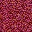 Glass Antique Seed Beads 03058 Mardis Gras Red