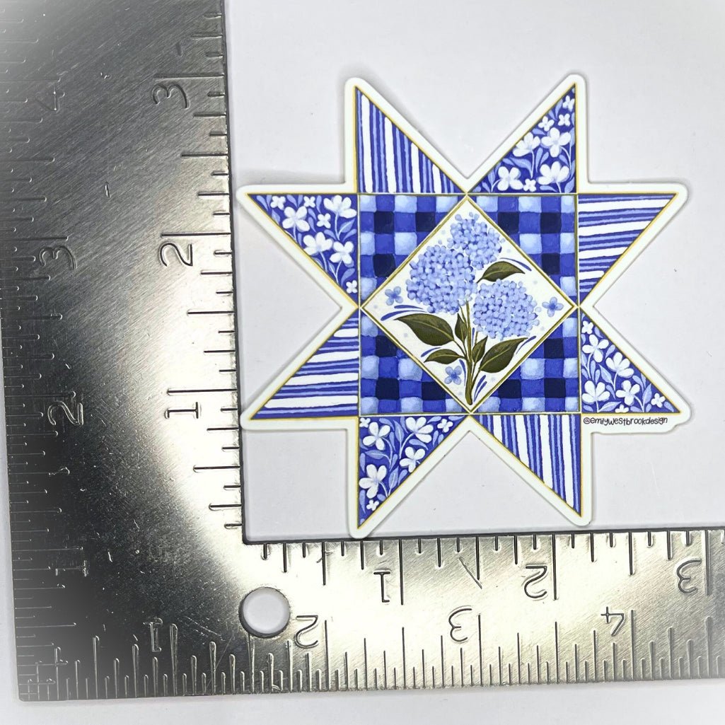Hydrangea Quilt Sticker