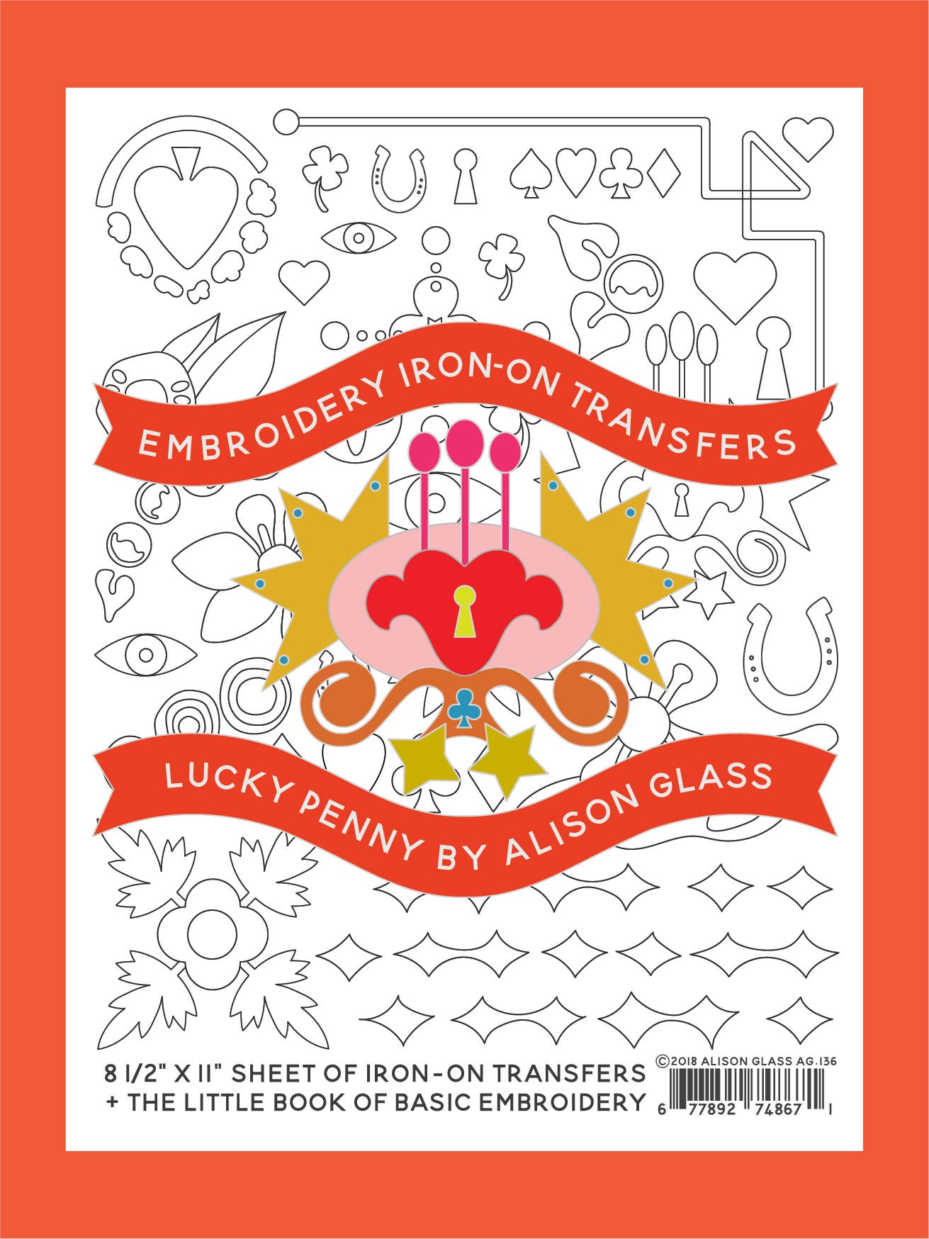 Little Embroidery Lucky Penny Iron-On Transfer