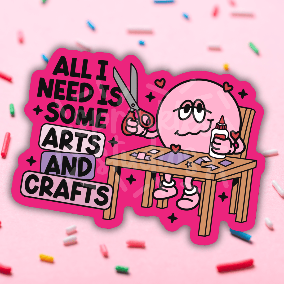 Arts and Crafts Vinyl Sticker