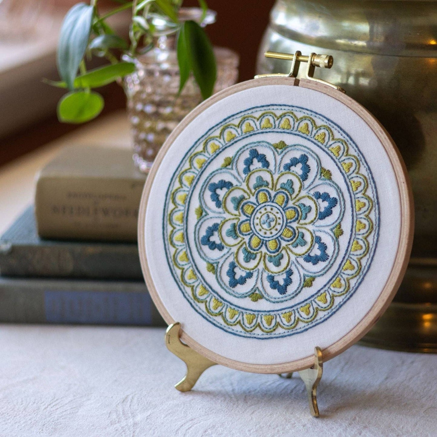 Myra Medallion Stick and Stitch Embroidery