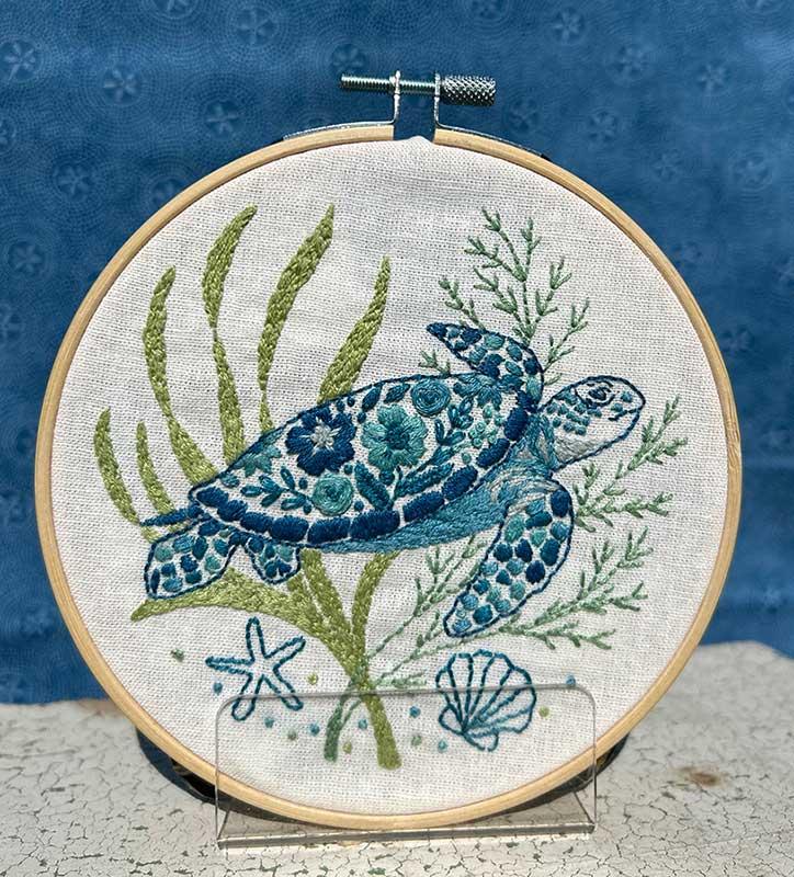 Seaside Sea Turtle Embroidery Kit