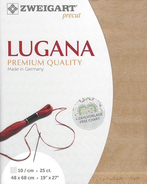 Zweigart 25 ct Lugana Vintage 3009 Precut Fabric, 19" x 27"