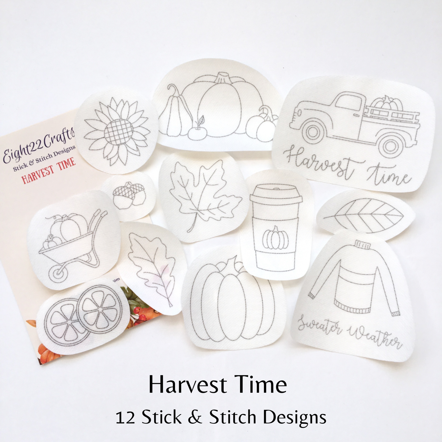 Harvest Time Stick and Stitch Embroidery Designs