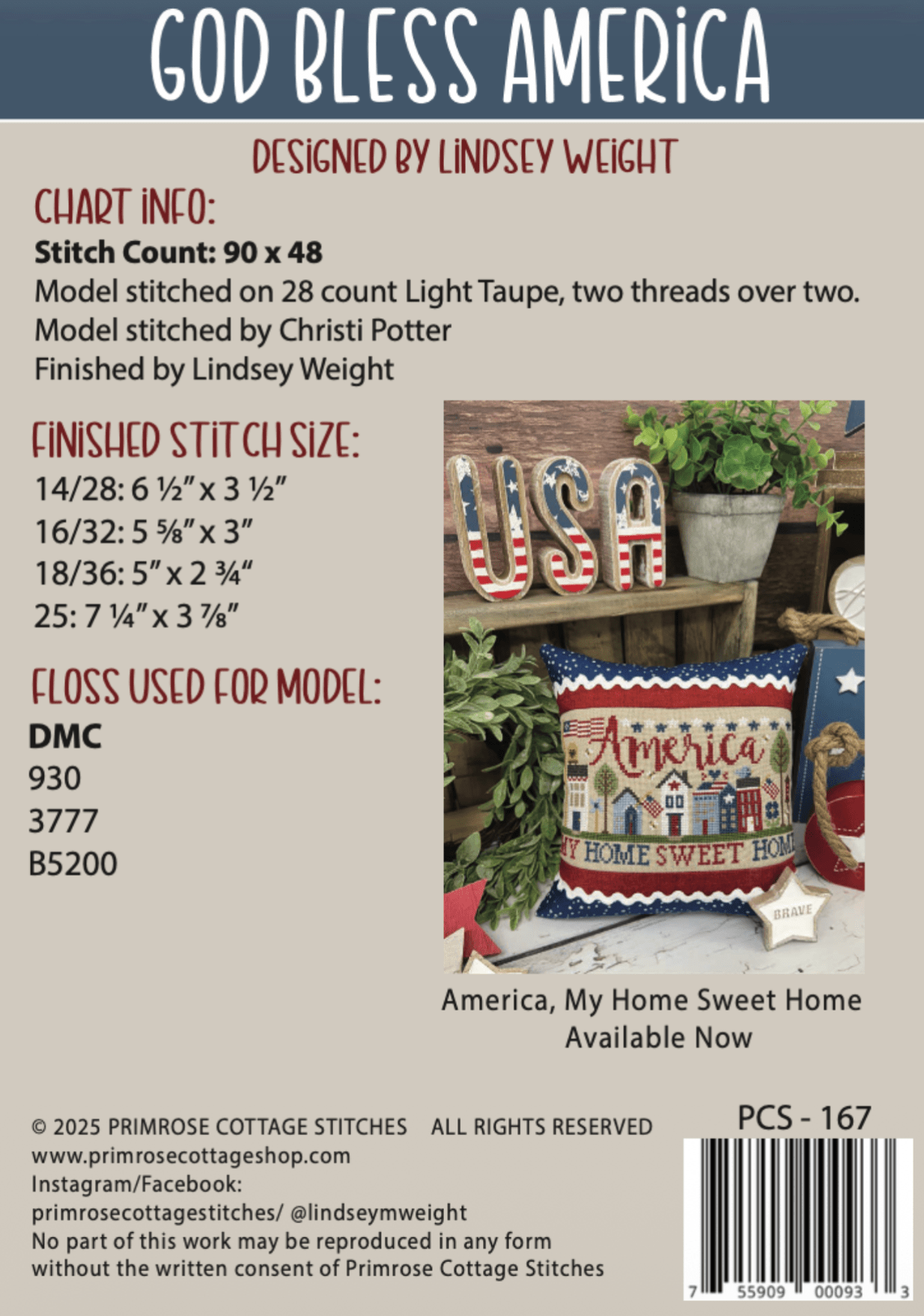 God Bless America Pattern