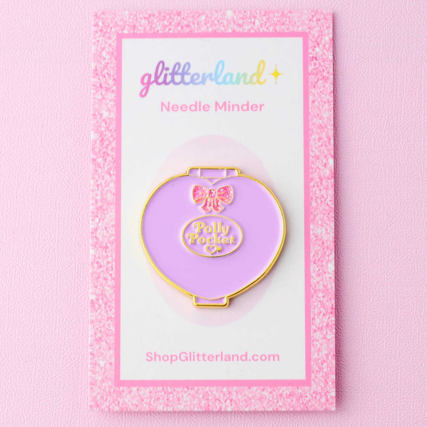Purple Pocket Doll Compact Needle Minder