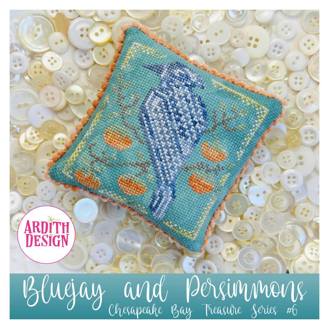 Bluejay and Persimmons Pattern