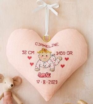 Pink Heart Birth Announcement Kit