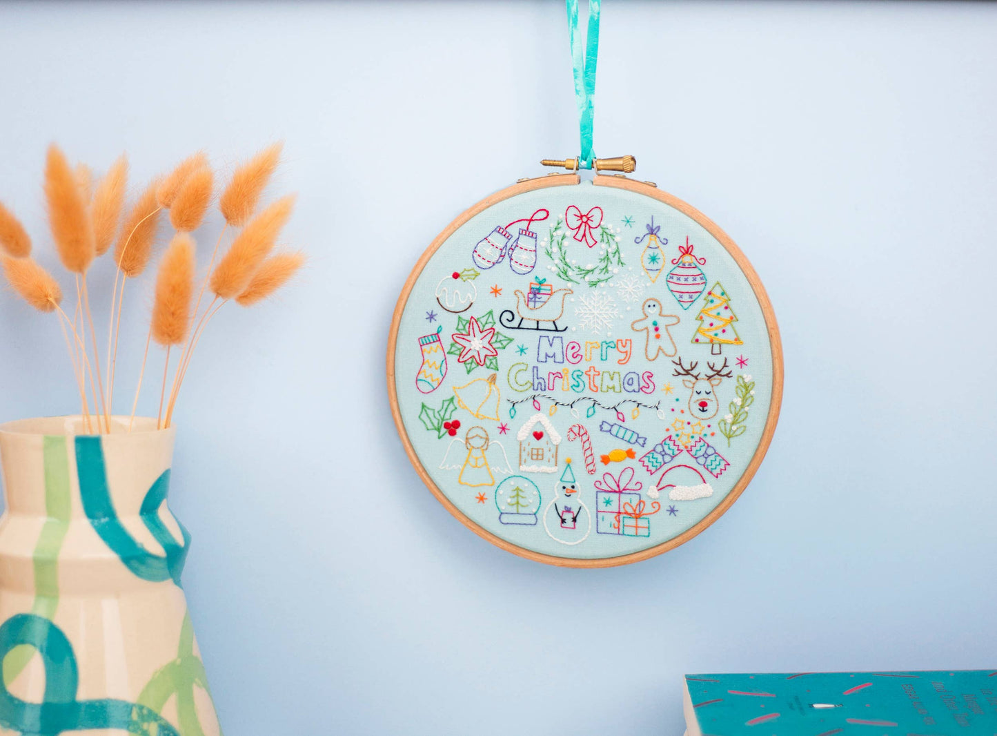 24 Days of Advent  Christmas Embroidery Pattern Fabric Pack