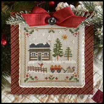 Log Cabin Christmas 1 Squirrel Pattern