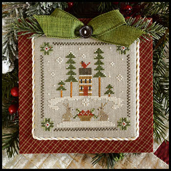 Log Cabin Christmas 2 Bunnies Pattern