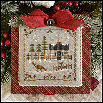 Log Cabin Christmas 3 Fox Pattern