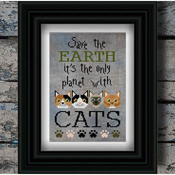 Cats - Save The Earth Pattern
