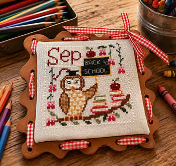 September - 12 Months With Romy and Sandy cross stitch pattern by Romy's Creations
