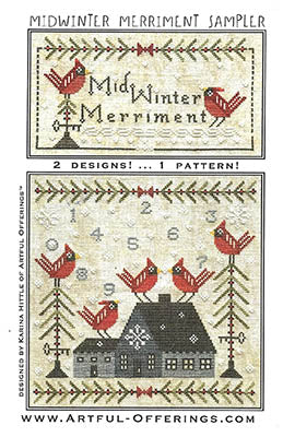 Midwinter Merriment Sampler cross stitch pattern by Artful Offerings