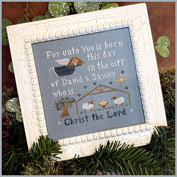 Luke 2:11 cross stitch pattern by Little House Needleworks