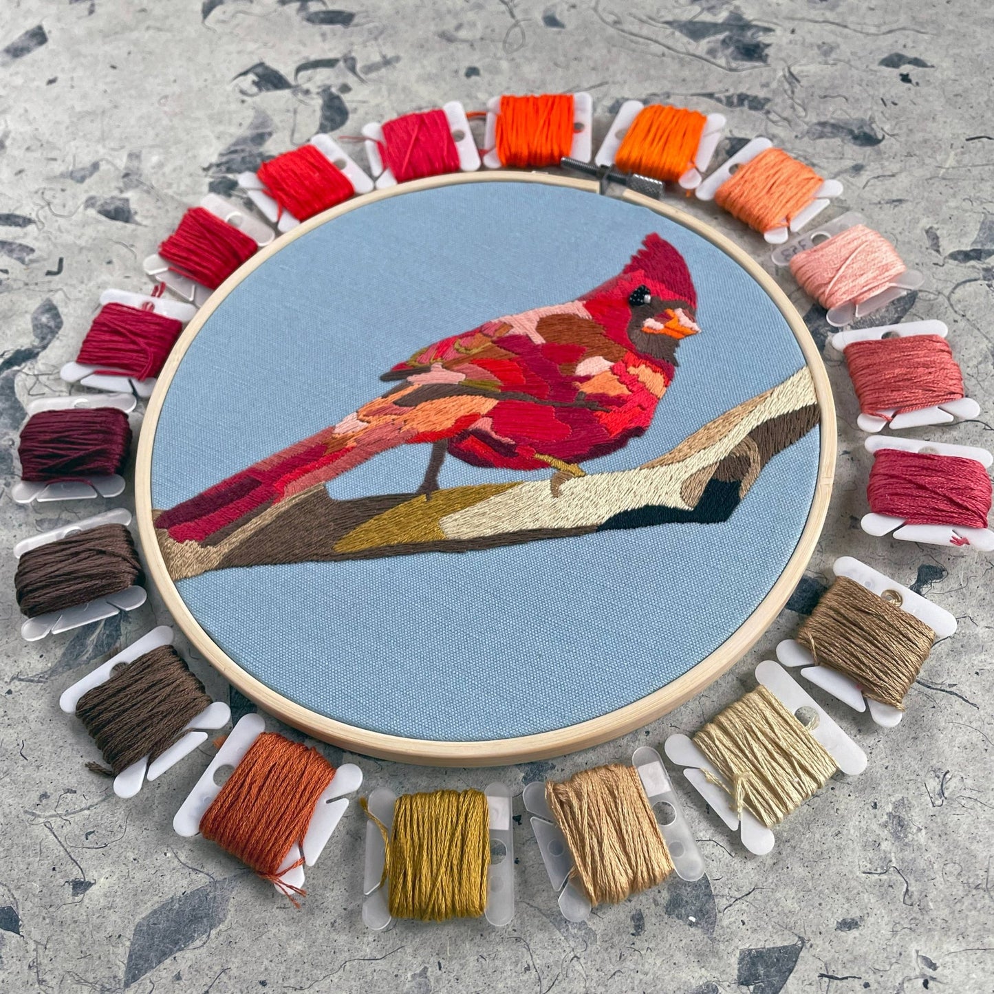 Embroidery and Beadwork Kit Cardinal