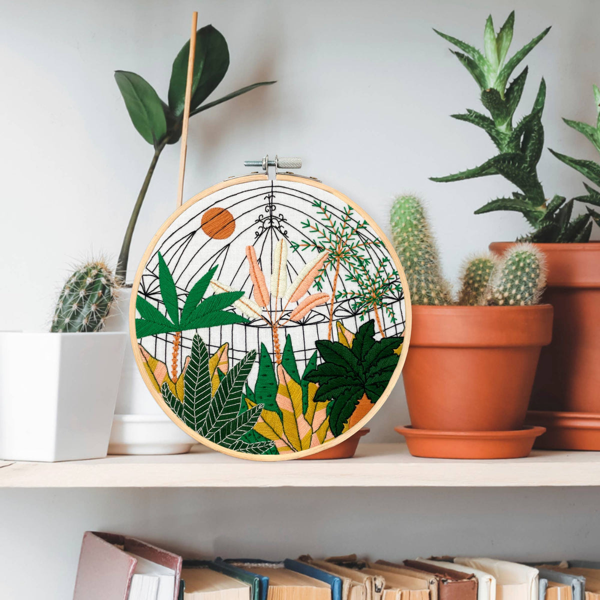 Botanical Greenhouse Garden Embroidery Kit
