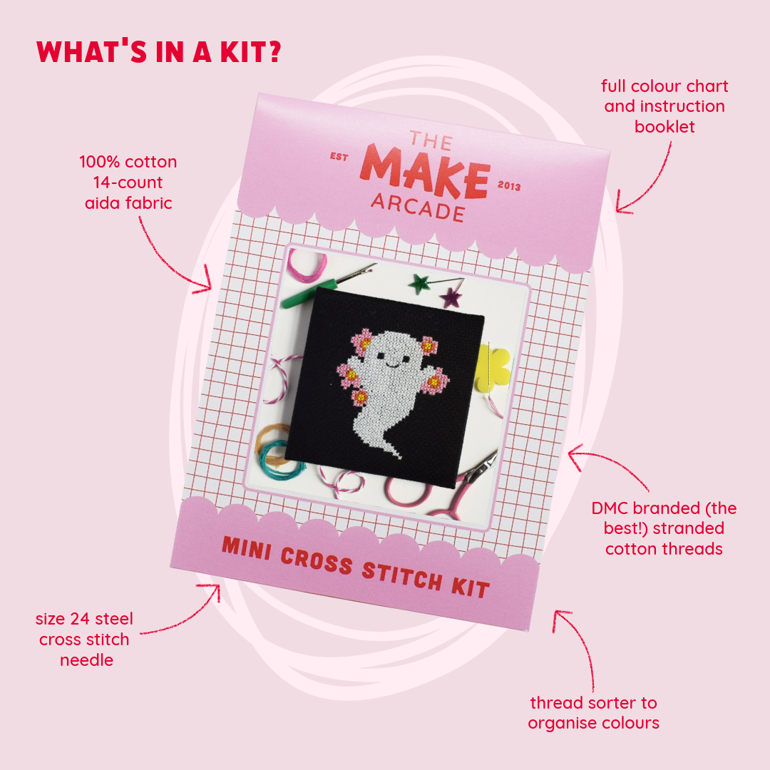 Ghost Mini Cross Stitch Kit