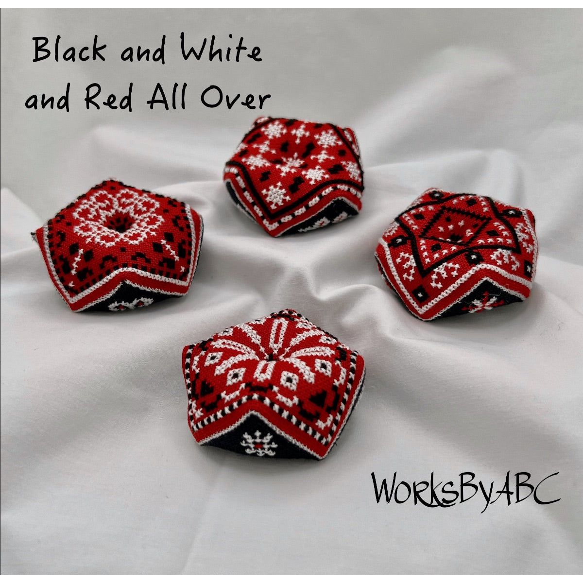 Black and White and Red All Over Pattern