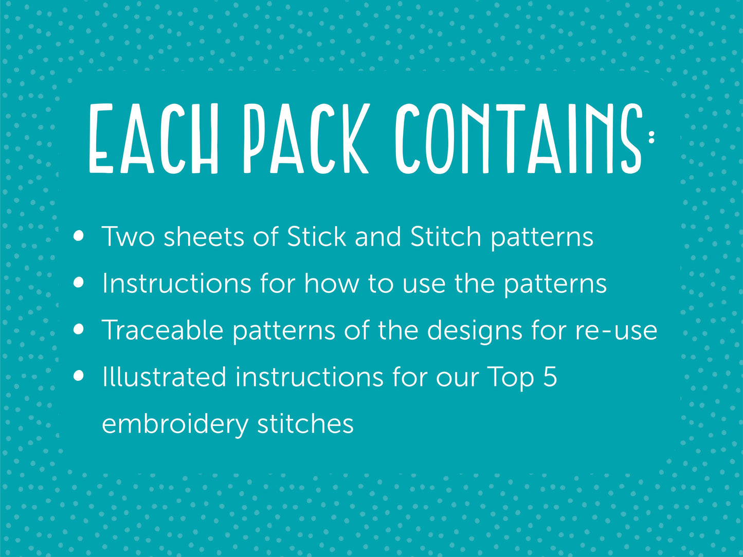 Floral Doodle Stick and Stitch Embroidery Patterns