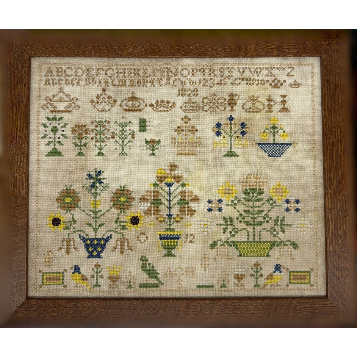 Flowers and Crowns Pattern