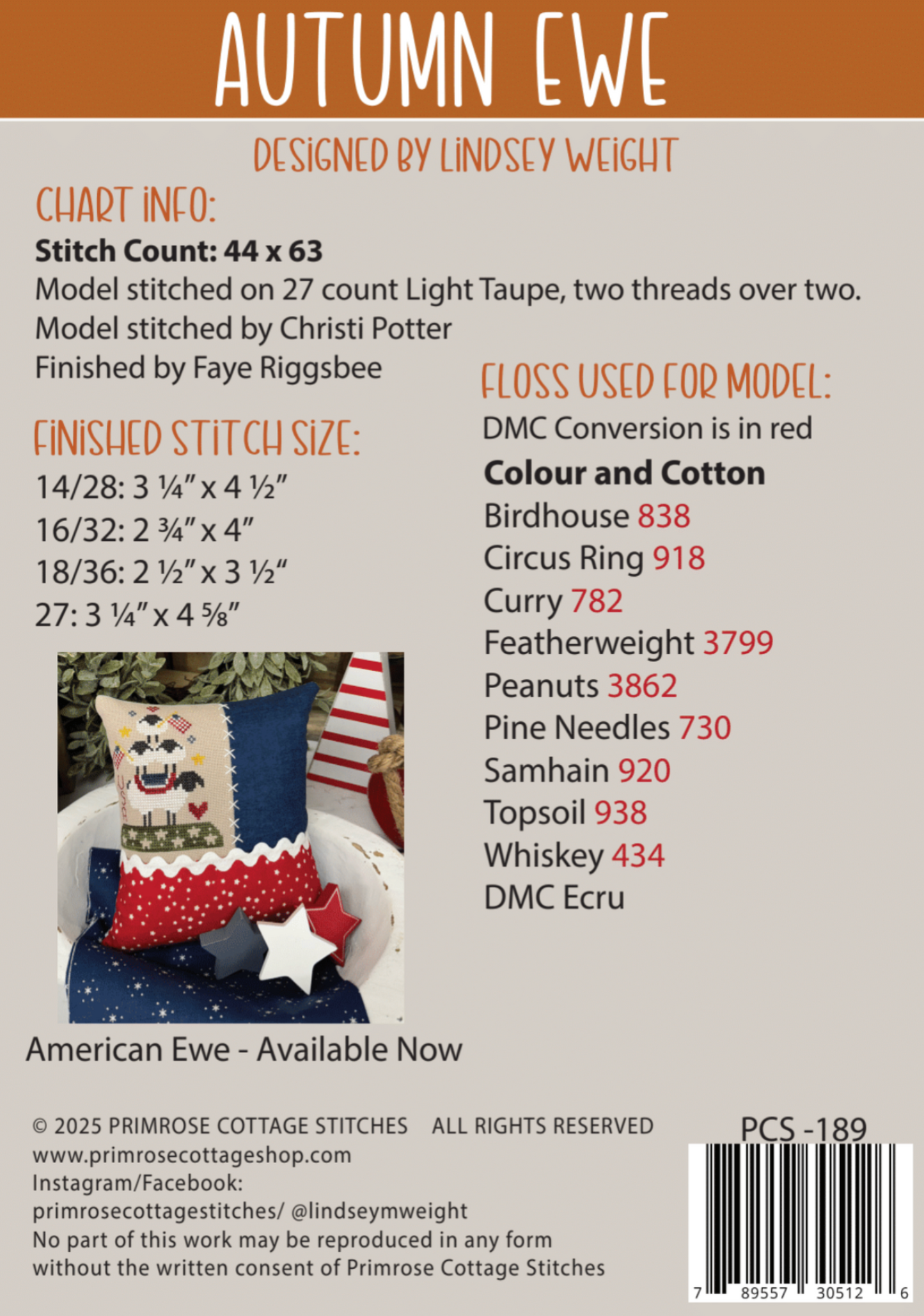 PRE-ORDER Autumn Ewe Pattern