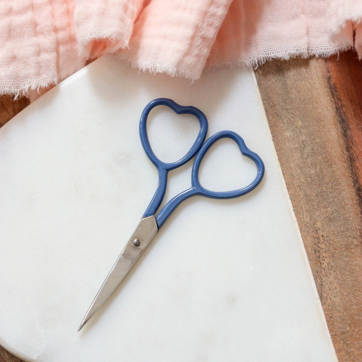 Heart Embroidery Vivid Purple Scissors