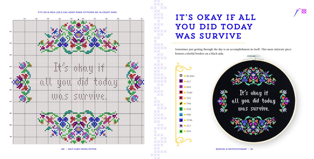 Self-Care Cross-Stitch: 40 Uplifting Patterns Book