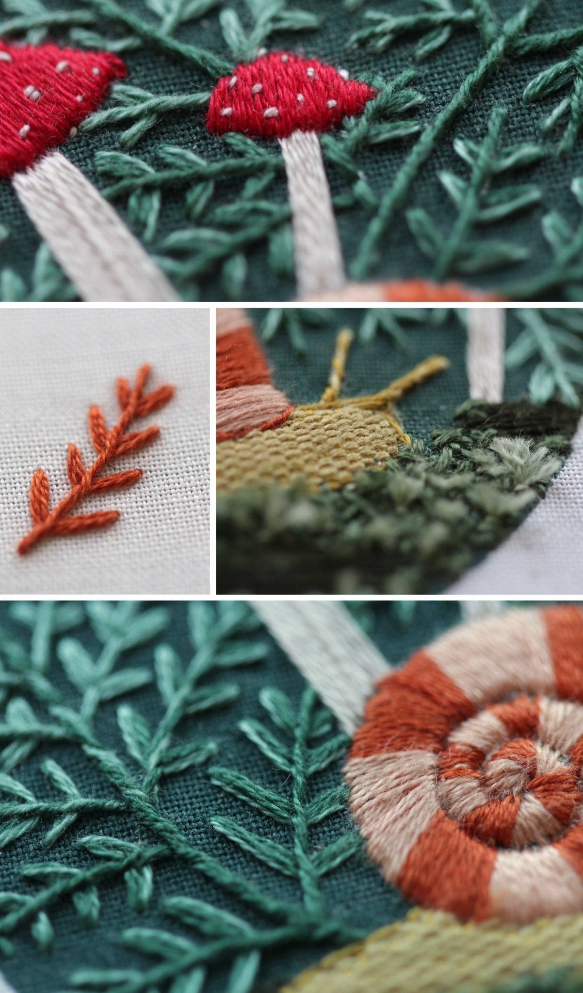 Forest Floor Embroidery Stitch Sampler