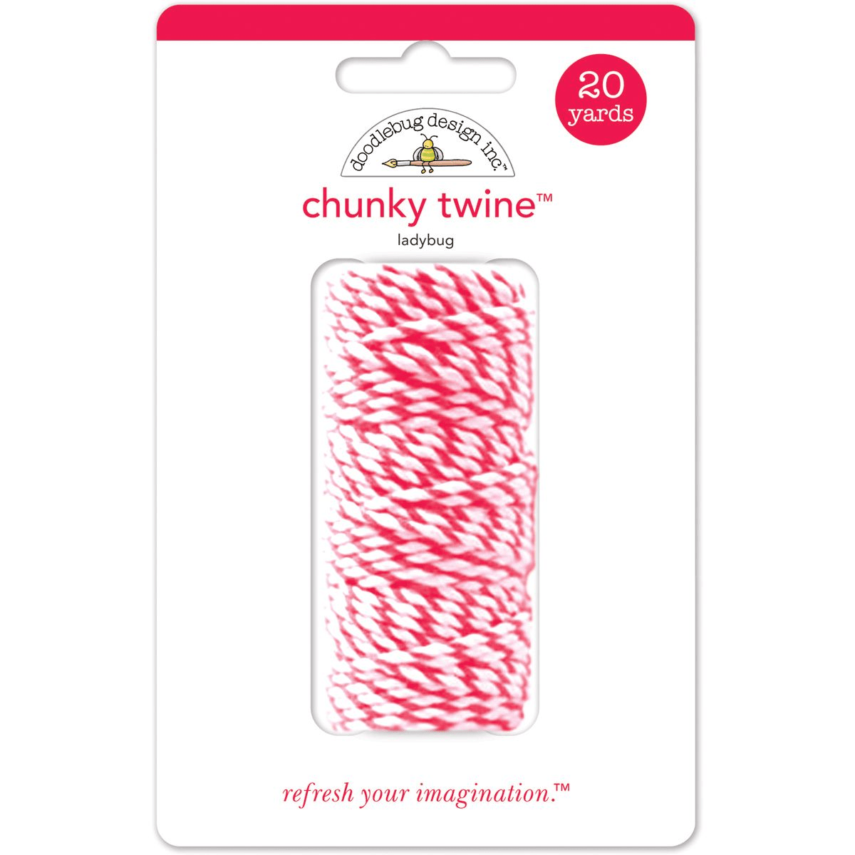 Doodlebug Monochromatic Chunky Twine Red