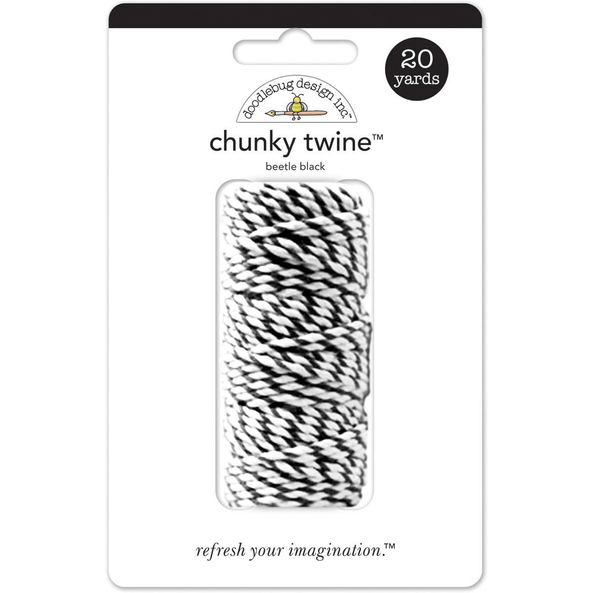 Doodlebug Monochromatic Chunky Twine Beetle Black
