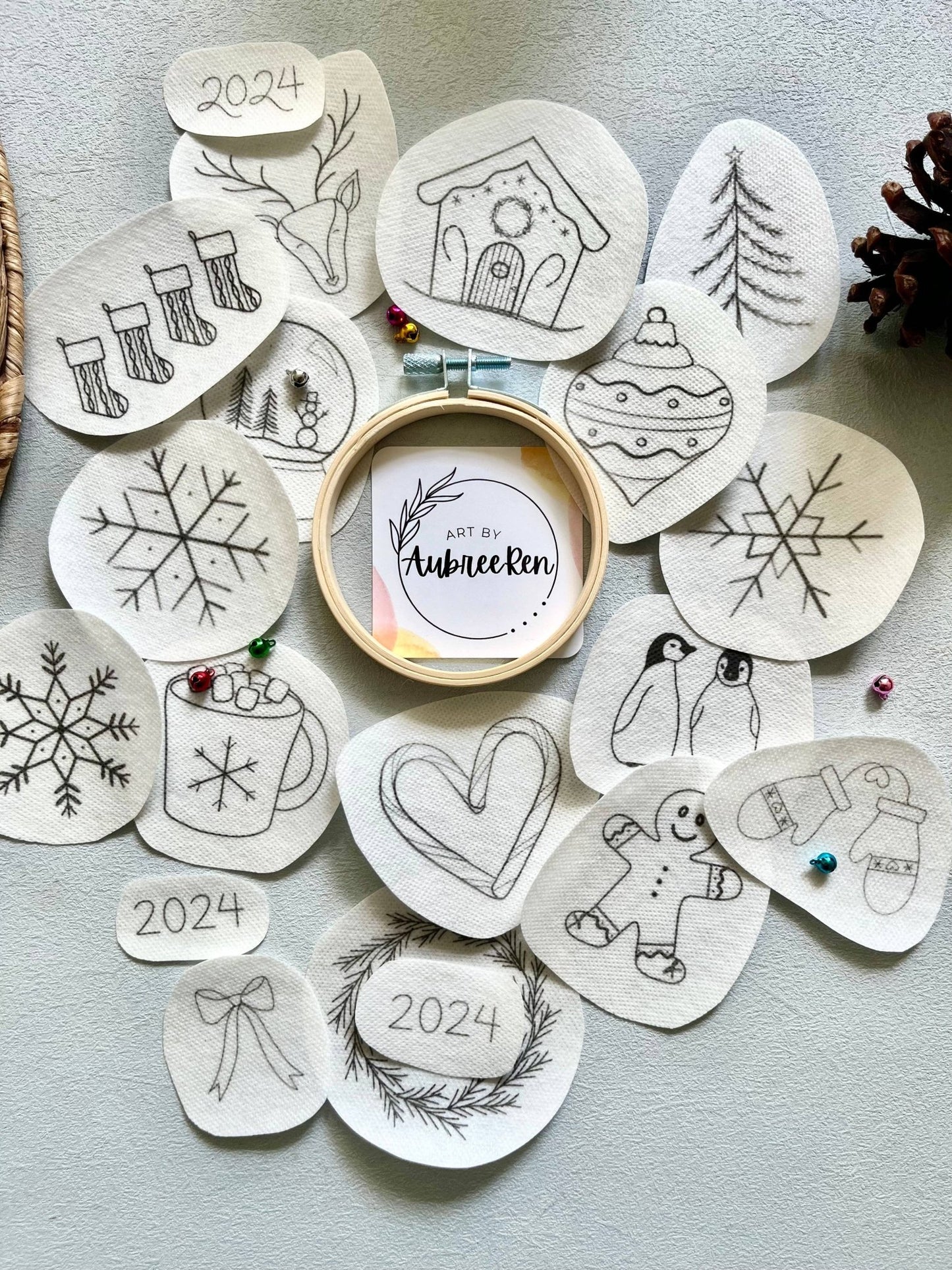 Stick and Stitch Embroidery Peel and Stick Ultimate Ornaments