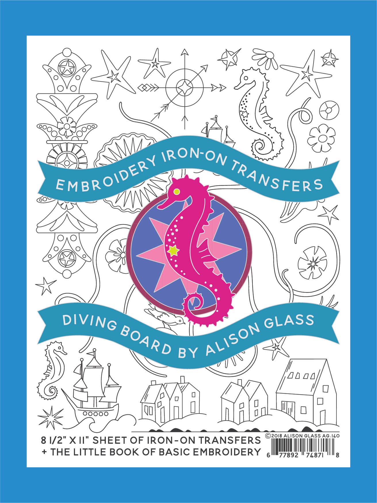 Little Embroidery Diving Board Iron-On Transfer