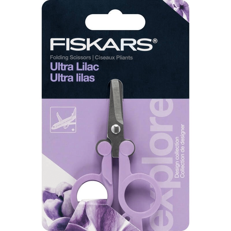 Fiskars Designer Folding Scissors 4" Ultra Lilac
