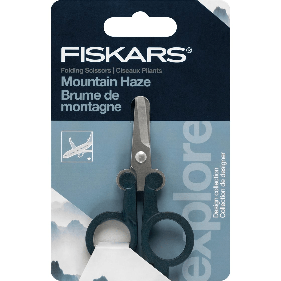 Fiskars Designer Folding Scissors 4" Mountain Haze