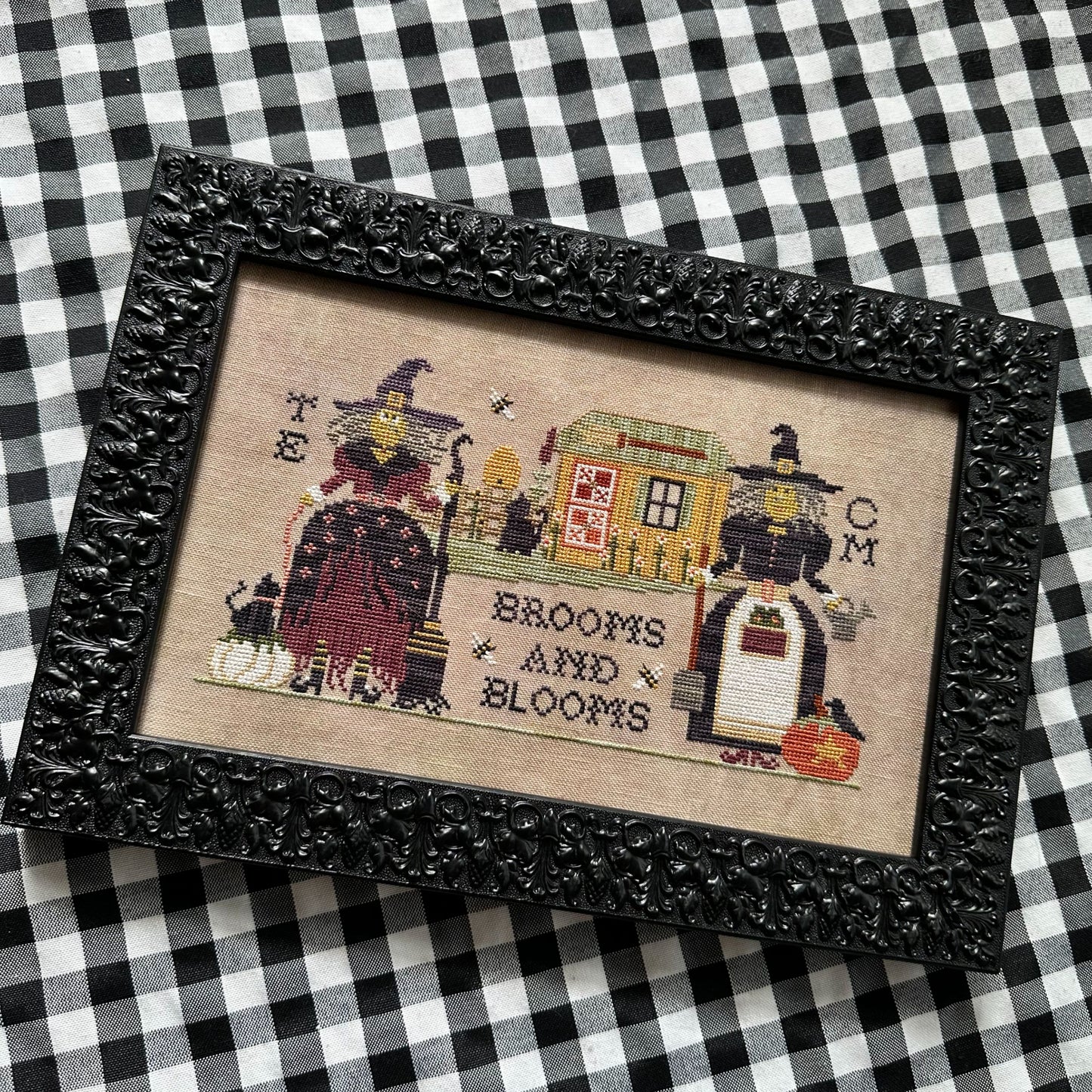 Brooms and Blooms Pattern