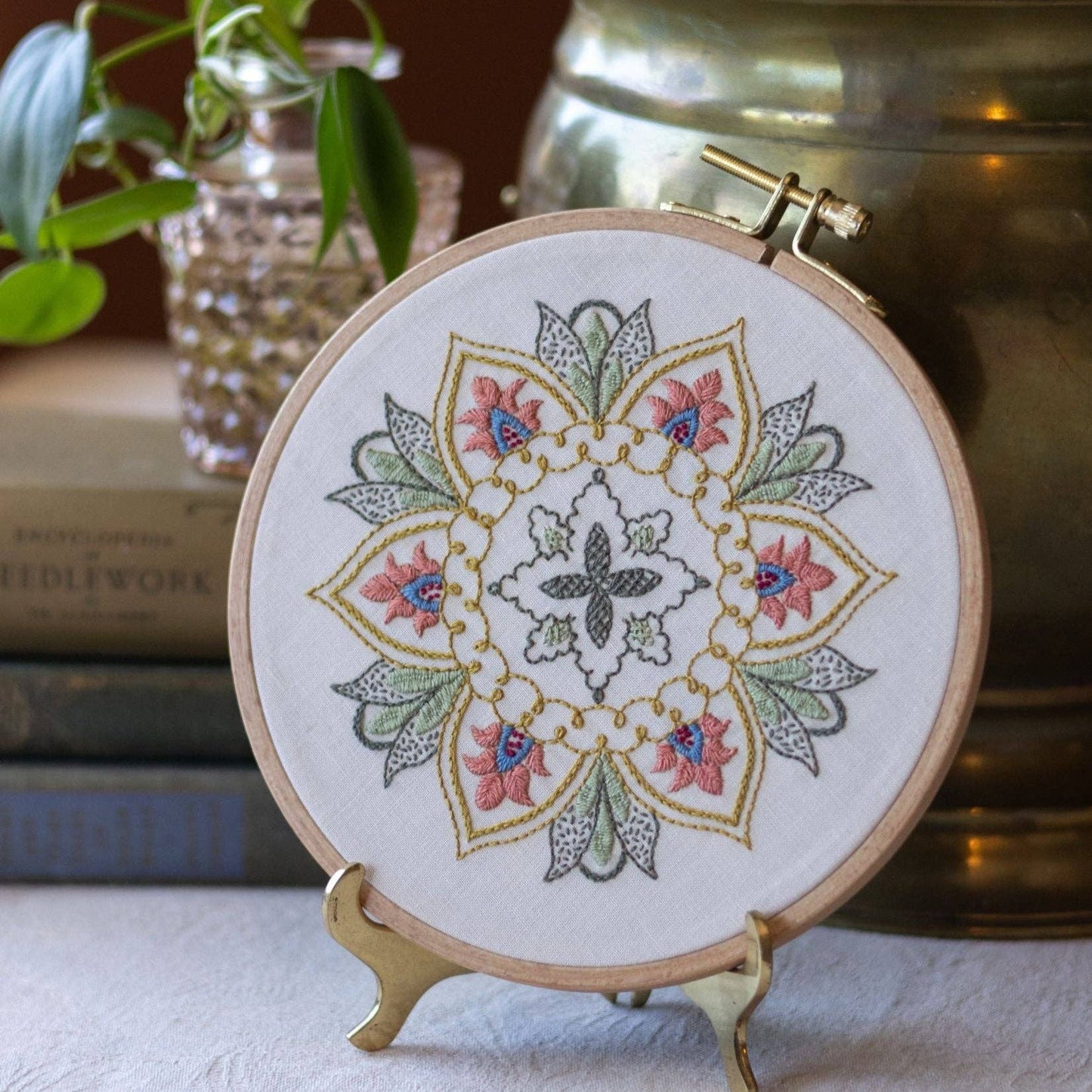 Thessaly Floral Stick and Stitch Embroidery