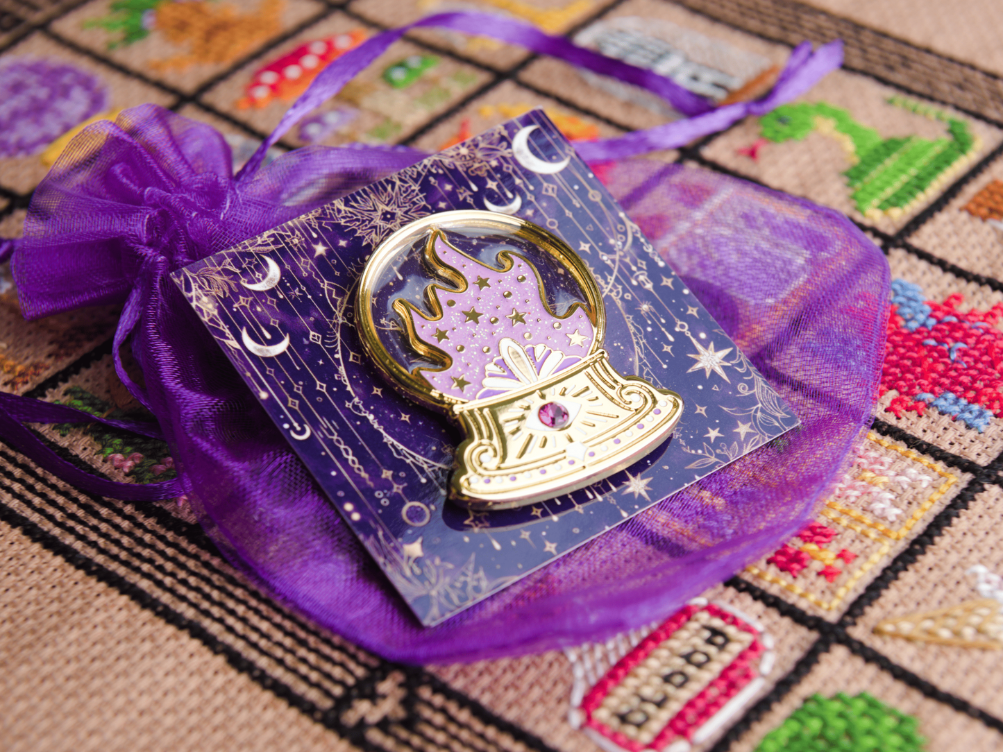 Kristallen Bol Needle Minder