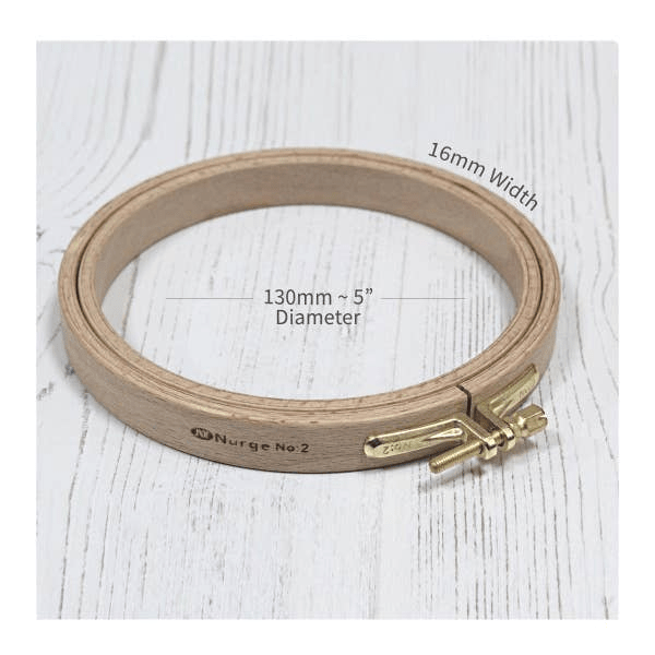 Nurge 16mm (0.63") Beech Screwed Embroidery Hoop
