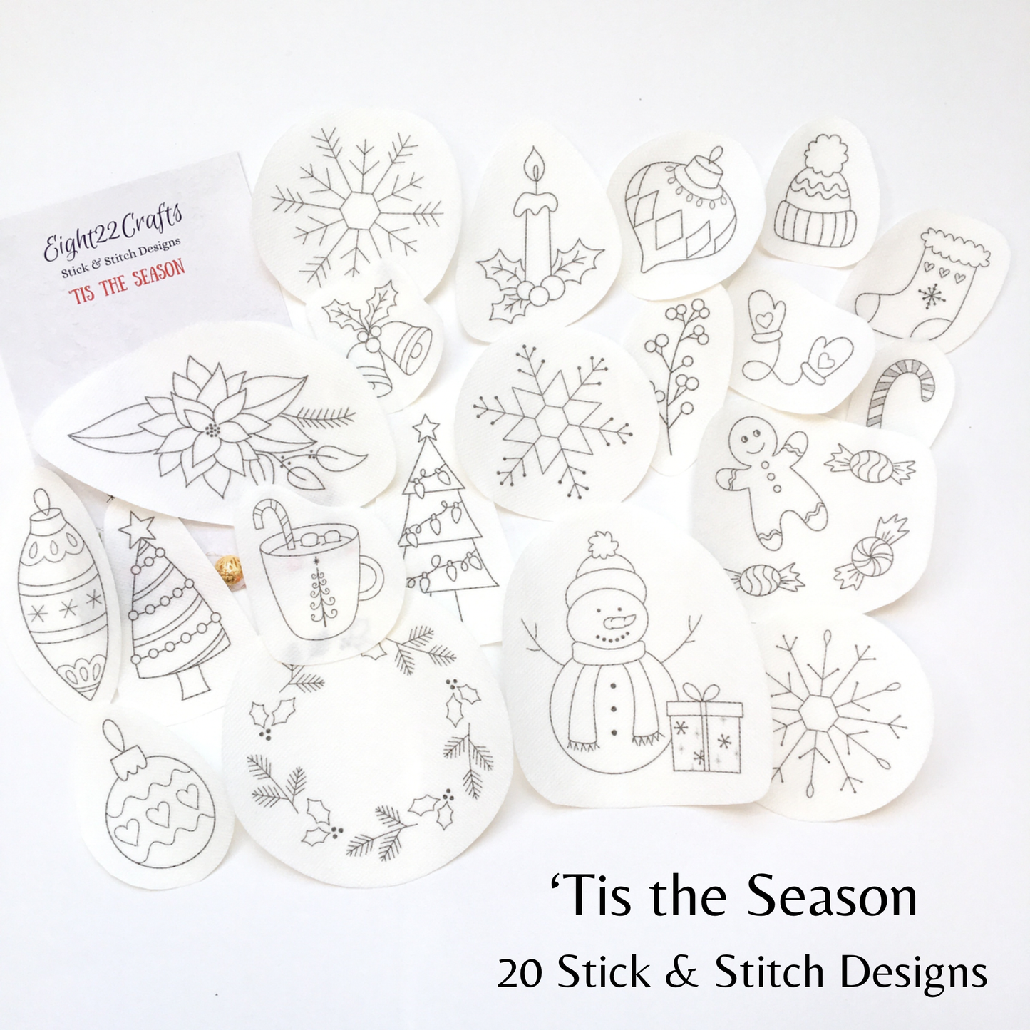 Tis the Season Stick and Stitch Embroidery Designs