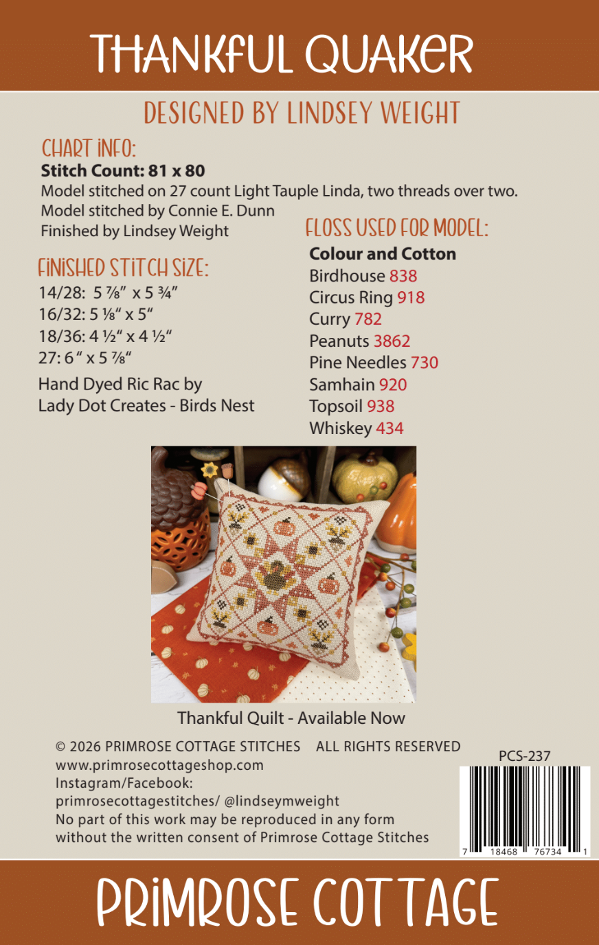 Thankful Quaker Pattern