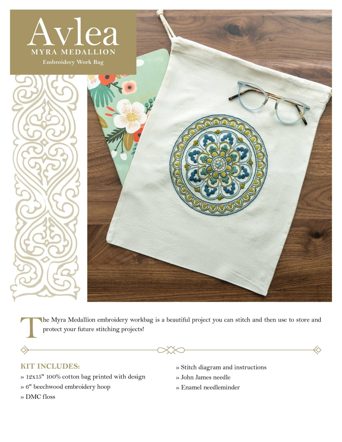Myra Medallion Bag Embroidery Kit