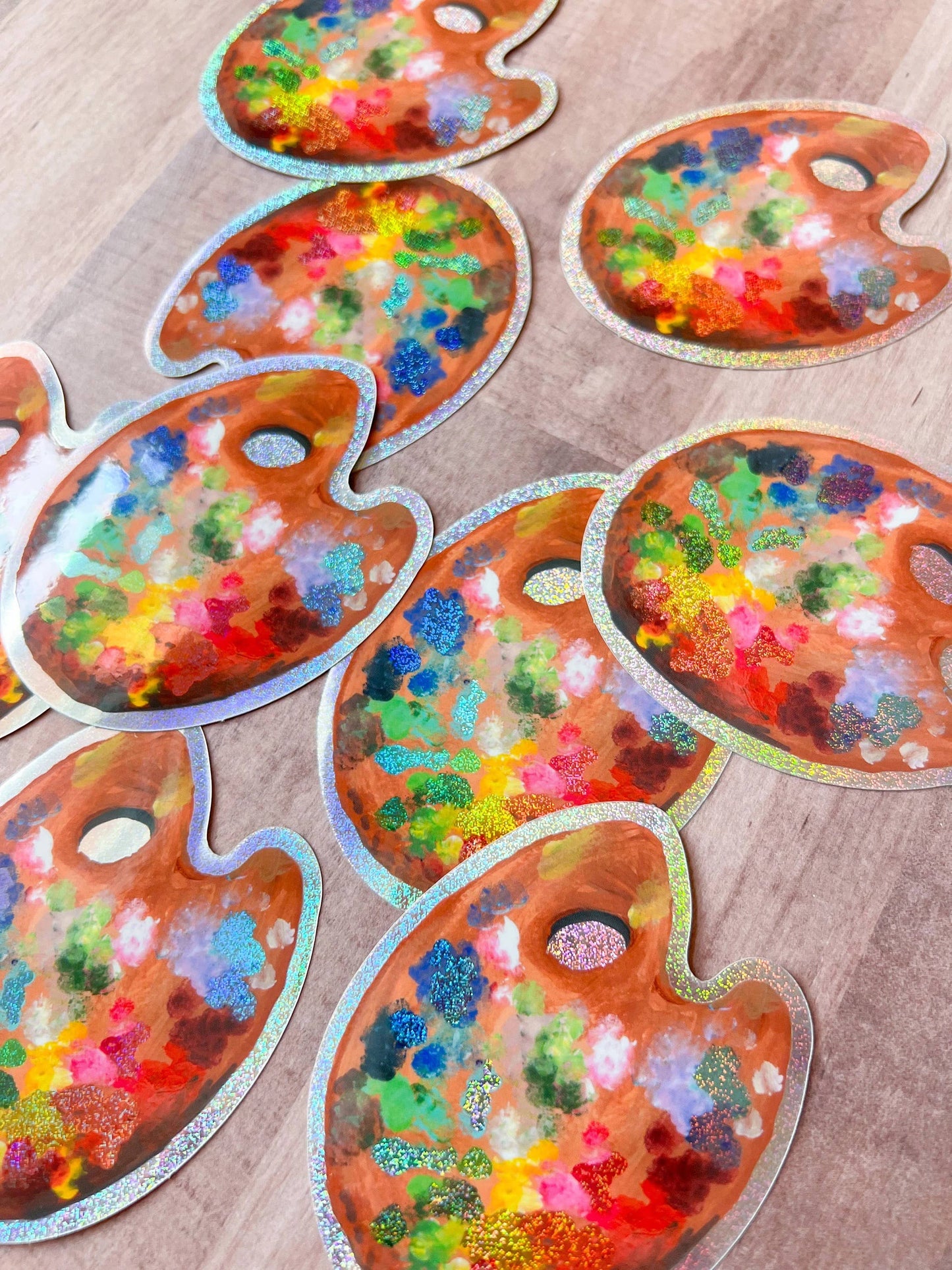 Painter's Palette Glitter Sticker