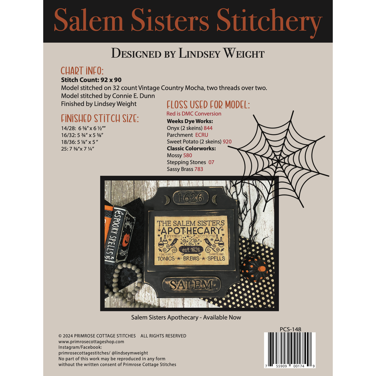 Salem Sisters Stitchery Pattern